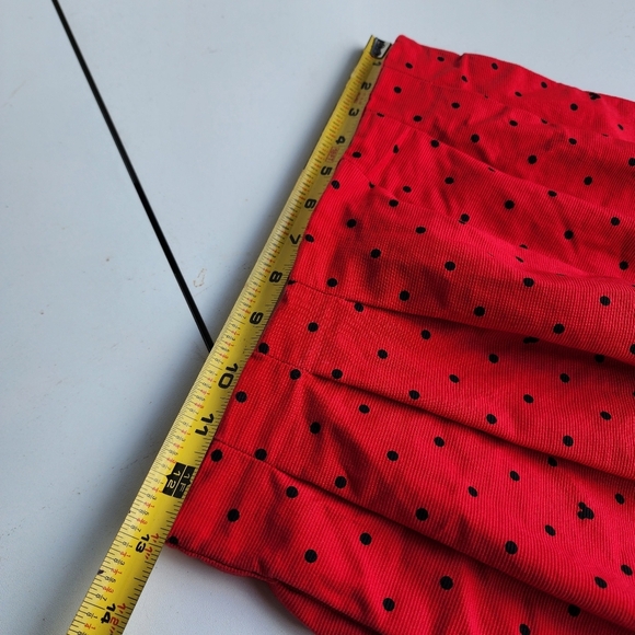 Oh My Disney Minnie Mouse Girls Pleated Skirt Red Black Polka Dot Size S - Picture 9 of 13